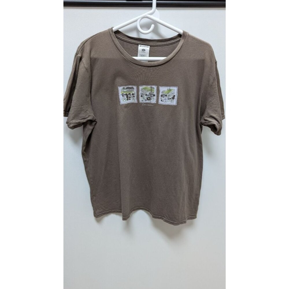 Columbia Brown Short Sleeve 3-Panel Graphic T-Shirt